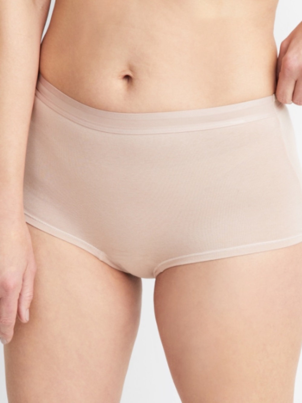 State of Day Women's Cotton Blend Boyshort Underwear Beige Size M 12547